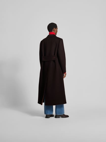 Victoria Beckham Mantel mit Reverskragen Dunkelbraun 5