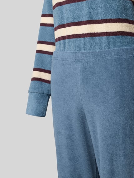 Produktfoto, Pyjama aus Frottee mit Streifenmuster von SCHIESSER, mieszanka bawełny, krój regular fit, wzór w paski, frota, okrągły dekolt