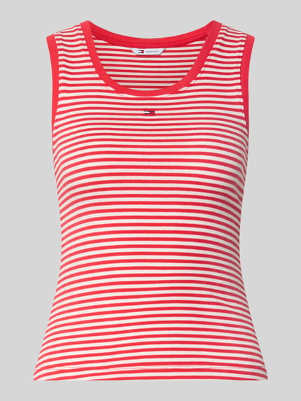 Tommy Jeans slim fit tank top van katoenmix Rood - 2