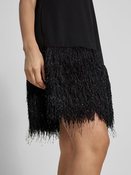 V by Vera Mont Cocktailjurk met ronde hals Zwart - 3