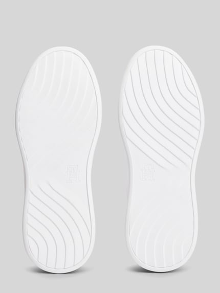 Tommy Hilfiger Sneaker aus echtem Leder mit Logo-Detail Weiss 3