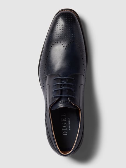 DIGEL Derby-Schuhe aus Leder Modell 'SELLENG' Marine 4