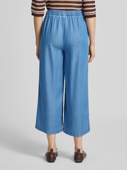 VERO MODA Loose fit culotte van puur lyocell model 'BREE' Koningsblauw gemêleerd - 5