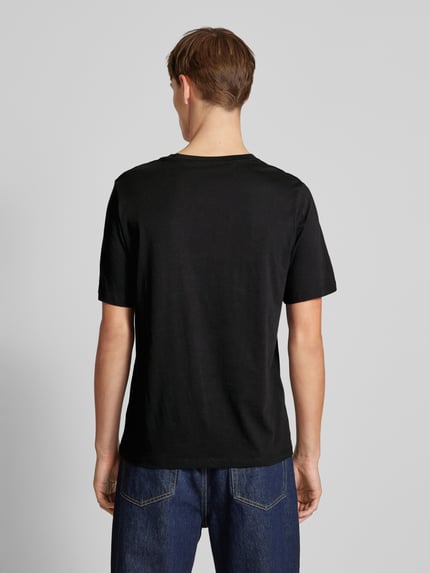 JACK & JONES t-shirt z nadrukiem z logo model 'CORP' Czarny 5