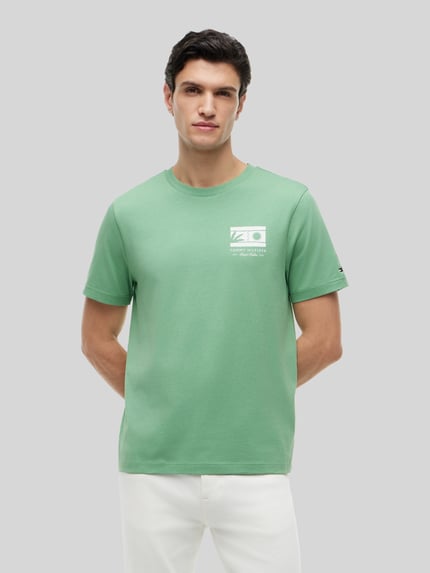 Tommy Hilfiger Regular Fit T-Shirt aus reiner Baumwolle Hellgruen 4