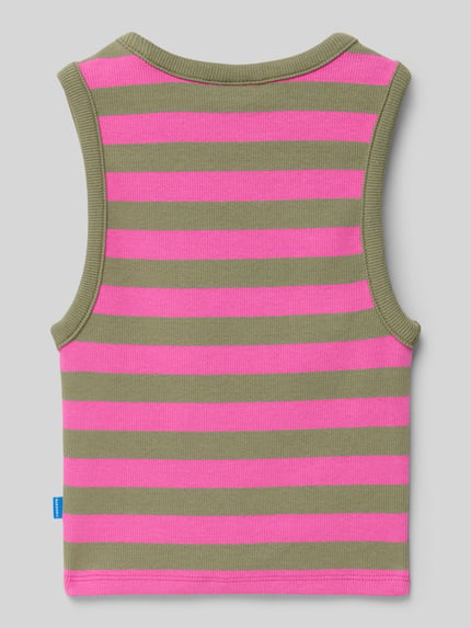 Lacoste Tanktop met logobadge Felroze - 3