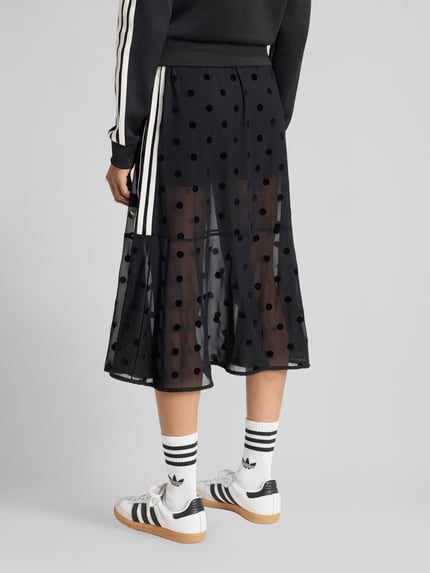 adidas Originals Przezroczysta spódnica midi w grochy Czarny 5