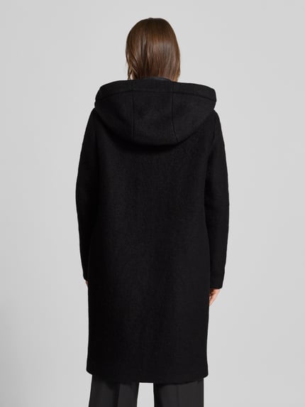 FUCHS SCHMITT Mantel mit Kapuze und verdecktem Reißverschluss Black 5