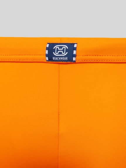 HOM Zwembroek in effen design, model 'SEA LIFE' Oranje - 2