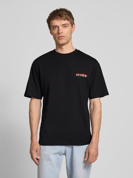 REVIEW T-Shirt mit Label-Print Black 4
