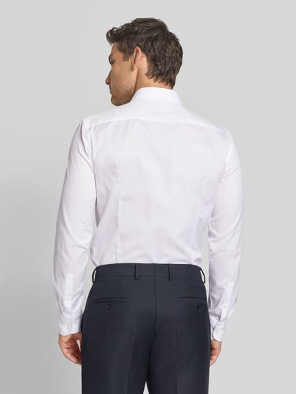 BOSS Slim Fit Businesshemd aus reiner Baumwolle Modell 'H-HANK-SP' Weiss 5