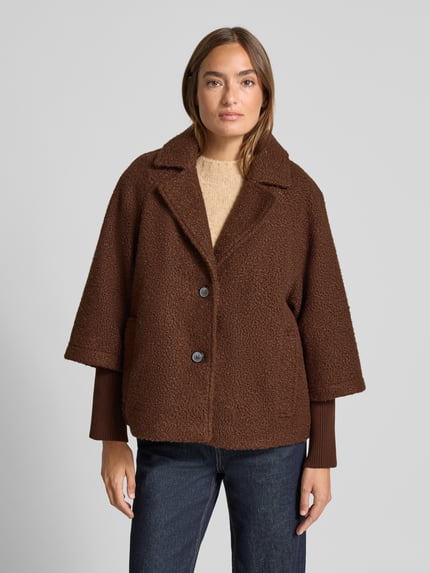 Tom Tailor Regular Fit Cape Jacke mit Teddyfell
 Dunkelbraun 4