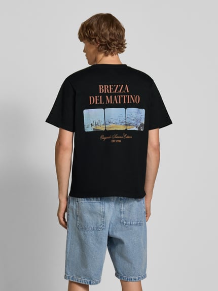 JACK & JONES T-shirt z nadrukiem z napisem model ‘HYDRA PHOTO’ BLACK 5