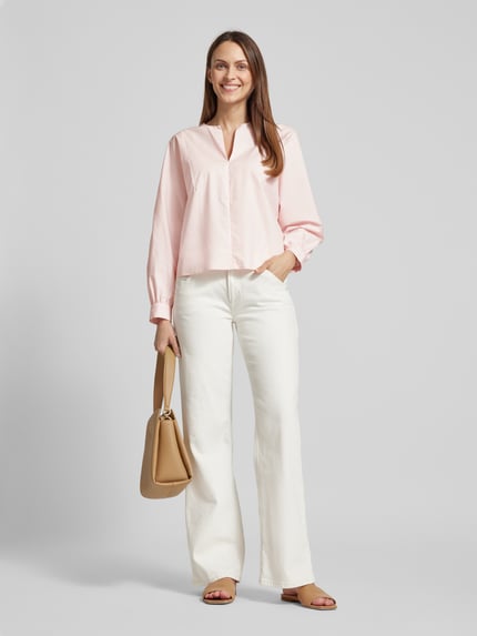 Lanius Regular Fit Bluse mit V-Ausschnitt Hellrosa 1