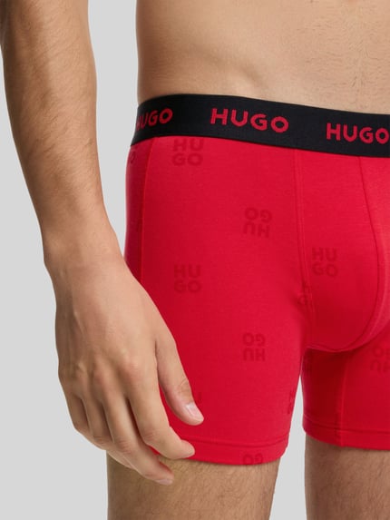 HUGO Pants mit Logo-Bund im 3er-Pack Rot 2