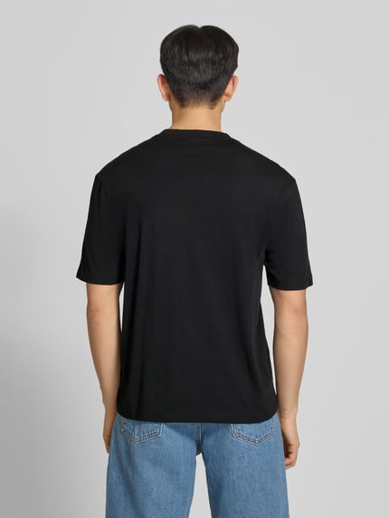 HUGO Blue t-shirt o kroju regular fit z czystej bawełny model 'NOGLASY' Czarny 5