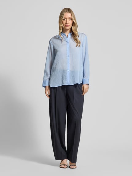 Stefanel relaxed fit overhemdblouse van lyocellmix Lichtblauw - 1