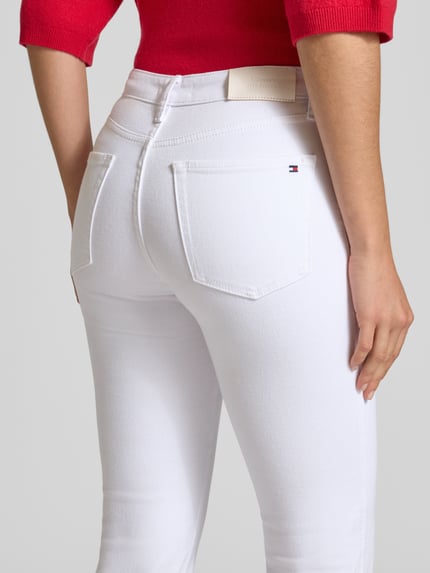 Tommy Hilfiger Slim Fit Jeans mit Logo Details Weiss 3