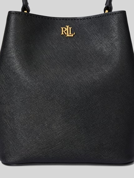 Lauren Ralph Lauren Handtas met echt leer met afneembare schouderband Zwart - 7