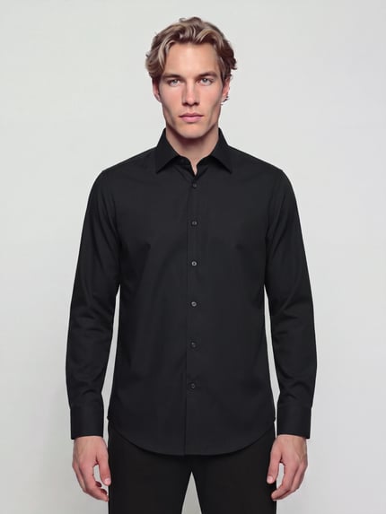 BOSS Regular Fit Businesshemd mit Kentkragen Black 4
