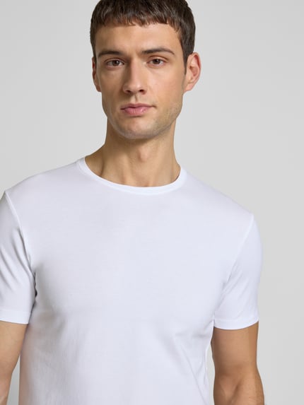 s.Oliver BLACK LABEL Regular Fit T-Shirt mit Rundhalsausschnitt Weiss 3