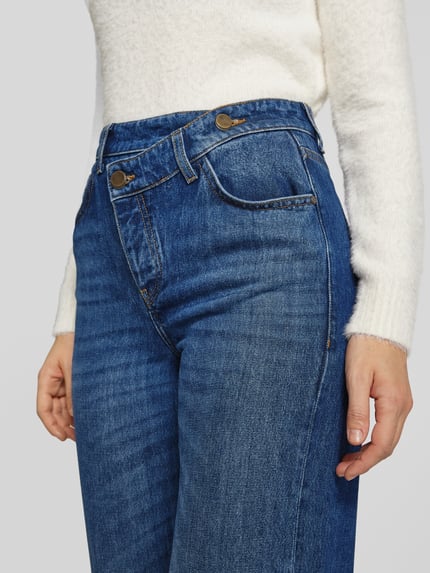 Goldgarn Straight fit jeans met asymmetrische sluiting, model 'C7' Blauw - 3