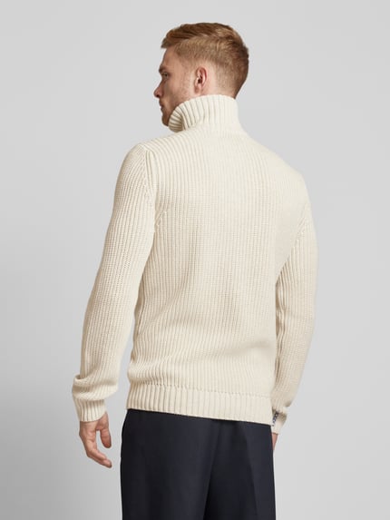 RAGMAN Regular fit schipperstrui met ribboorden Offwhite - 5