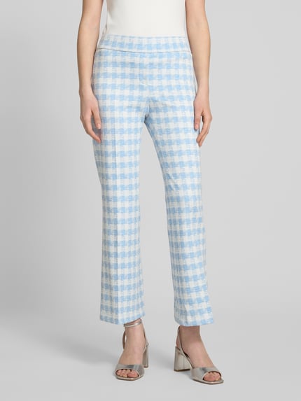 SEDUCTIVE Broek in verkorte pasvorm met persplooien, model 'NANETTE' Lichtblauw - 4