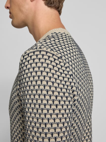 Blend Strickpullover mit Rundhalsausschnitt Modell 'DONG' Offwhite 3