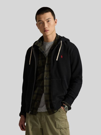 Polo Ralph Lauren Regular Fit Sweatjacke aus Baumwoll-Mix Black 4