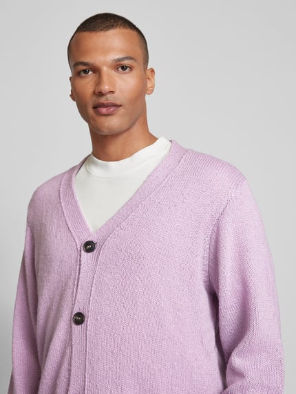 WON HUNDRED Oversized Wolljacke in Strick-Optik Flieder 3
