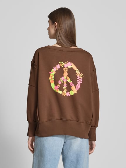 miss goodlife Sweatshirt mit Statement-Print und Rundhalsausschnitt Schoko 5