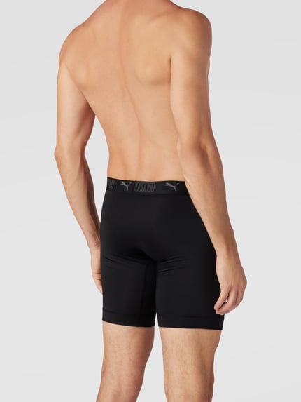 PUMA Boxershorts mit elastischem Logo-Bund im 2er-Pack Modell 'Sport' Black 4