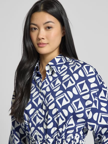 Seidensticker Midi-jurk met 3/4-mouwen Marineblauw - 3