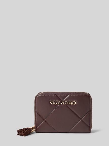 Valentino Bags Portemonnaie mit umlaufendem Reißverschluss Modell 'ASTRID' Dunkelbraun 1