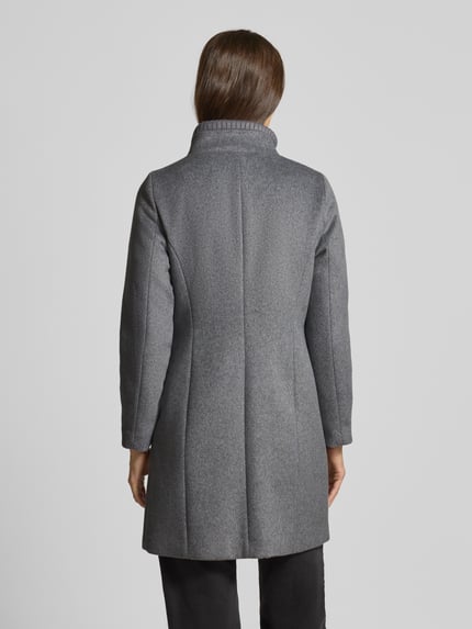 s.Oliver RED LABEL Slim Fit Mantel mit Woll-Anteil Hellgrau Melange 5