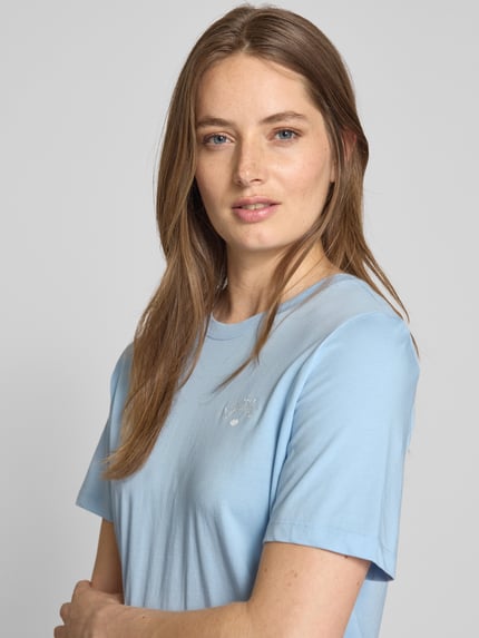 s.Oliver RED LABEL T-shirt o kroju relaxed fit z czystej bawełny Jasnoniebieski 3