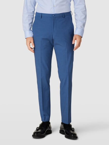 MCNEAL Slim Fit Anzughose mit Bügelfalten Jeansblau 4