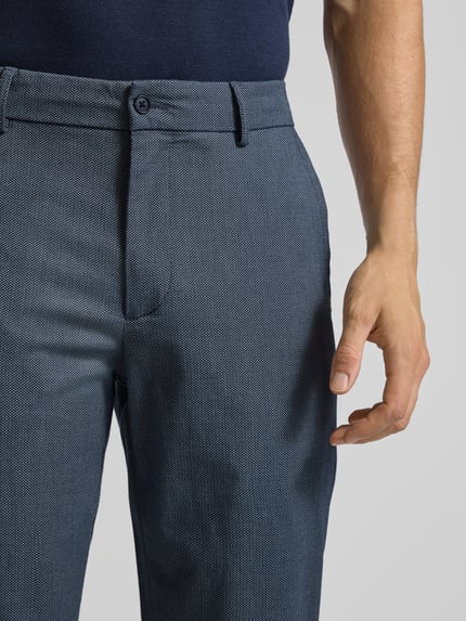 CINQUE Slim fit stoffen broek met achterzakken model 'Brody' Blauw - 3