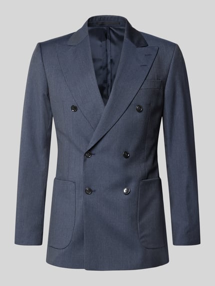 Productfoto, 2-knopen colbert met reverskraag model 'JOACHIM' van Tiger Of Sweden, blauw, regular fit, viscose, met steekzakken.