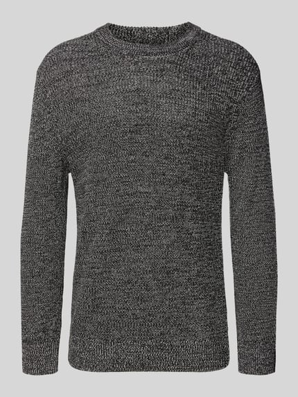 Tom Tailor Denim Relaxed Fit Strickpullover aus Baumwoll-Mix Anthrazit 2
