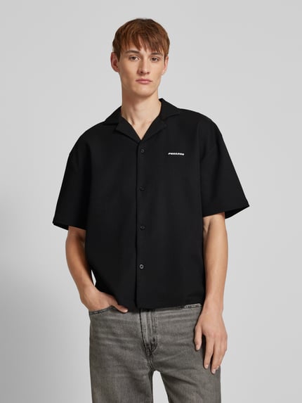 PEGADOR Freizeithemd mit Knopfleiste Black 4