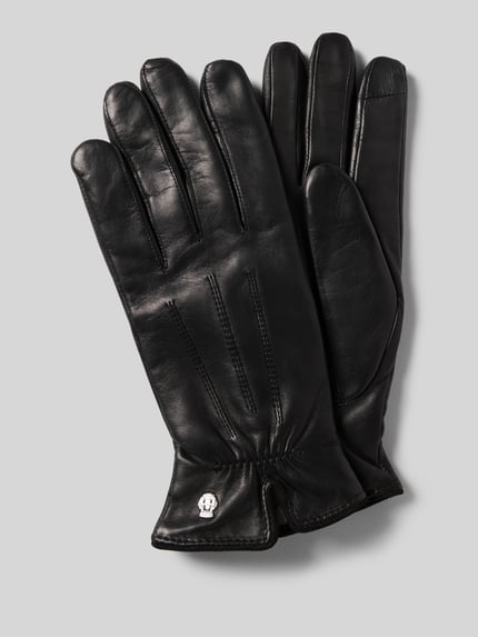 Roeckl Handschuhe aus Leder mit Kaschmir-Anteil Modell 'ANTWERPEN TOUCH' Black 1