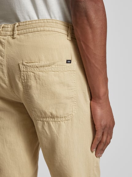 Cars Jeans Regular fit korte broek met strikceintuur, model 'HORAN' Zand - 3