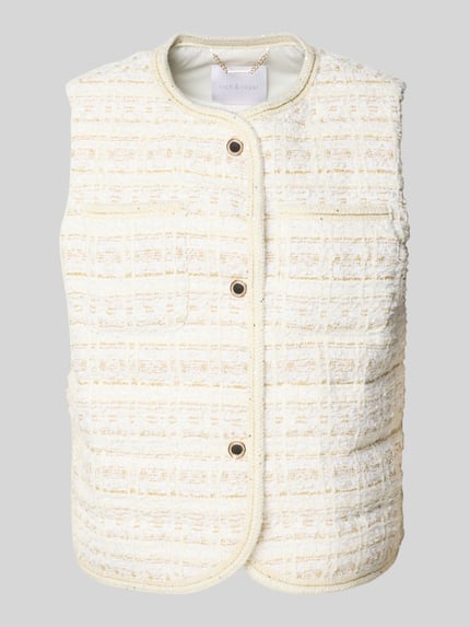 Rich & Royal Weste mit Rundhalsausschnitt Offwhite 2