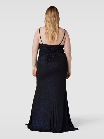 My Mascara Curves PLUS SIZE Abendkleid mit Herz-Ausschnitt Black 5