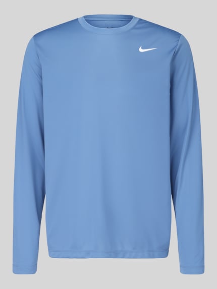 Produktfoto, Regular Fit Sport-Langarmshirt mit Rundhalsausschnitt von Nike in Hellblau mit glatter Oberfläche, Herren Sport-Langarmshirt von Nike Training