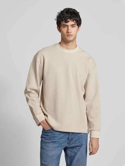 HUGO Blue Strickpullover mit Stehkragen Offwhite 4