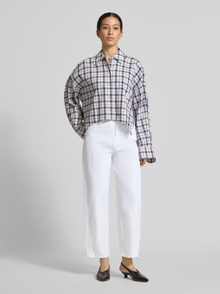 Raffaello Rossi Barrel Fit Jeans-Culotte aus Baumwoll-Mix Modell 'HANNI' Weiss 1