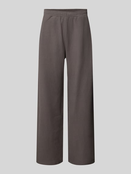 REVIEW Sweatpants in Ripp-Optik mit elastischem Bund Dunkelgrau 2